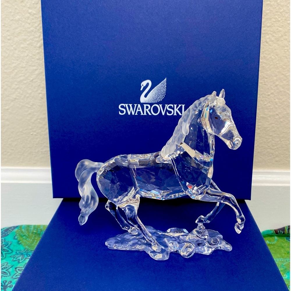 Swarovski Crystal Stallion Figurine. New in box with certificate.
